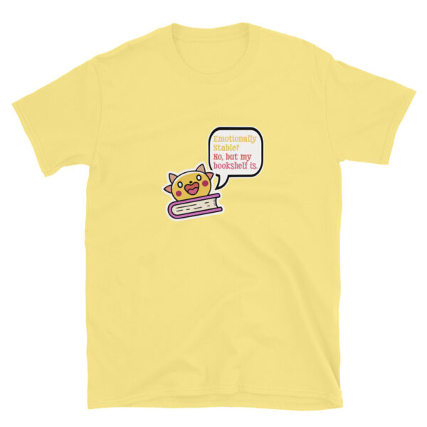 "Bookshelf Stability" Short-Sleeve Unisex T-Shirt - Image 13