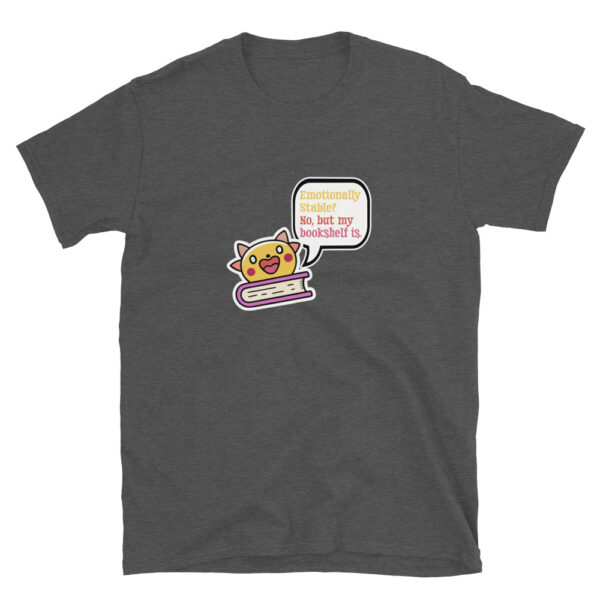 "Bookshelf Stability" Short-Sleeve Unisex T-Shirt - Image 3