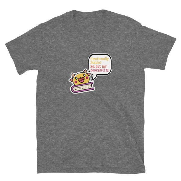 "Bookshelf Stability" Short-Sleeve Unisex T-Shirt - Image 4