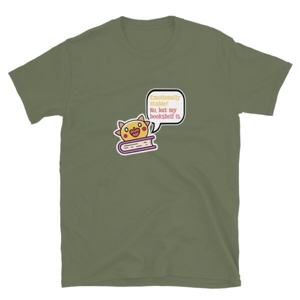 "Bookshelf Stability" Short-Sleeve Unisex T-Shirt - Image 5