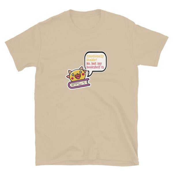 "Bookshelf Stability" Short-Sleeve Unisex T-Shirt - Image 10