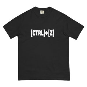"[CTRL]+[Z]" Unisex garment-dyed heavyweight t-shirt