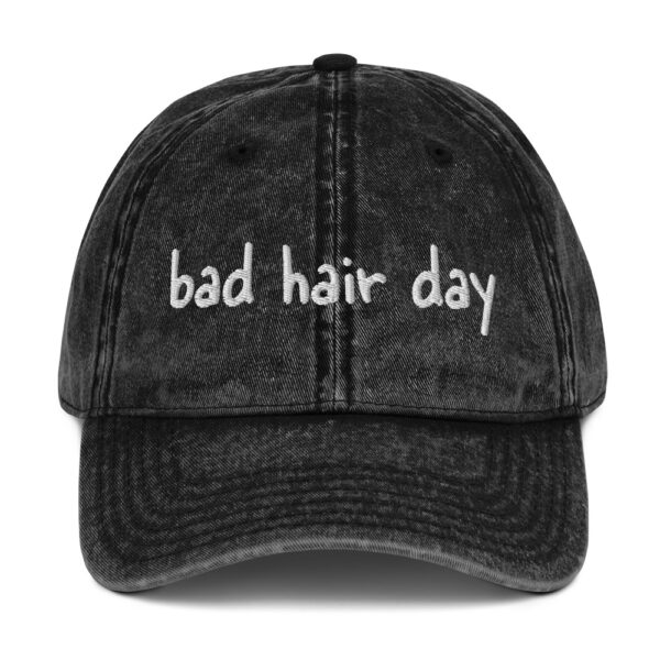 "Bad Hair Day" Vintage Cotton Twill Cap - Image 2