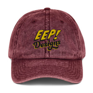 "EEP Designs Deluxe Logo" Vintage Cotton Twill Cap