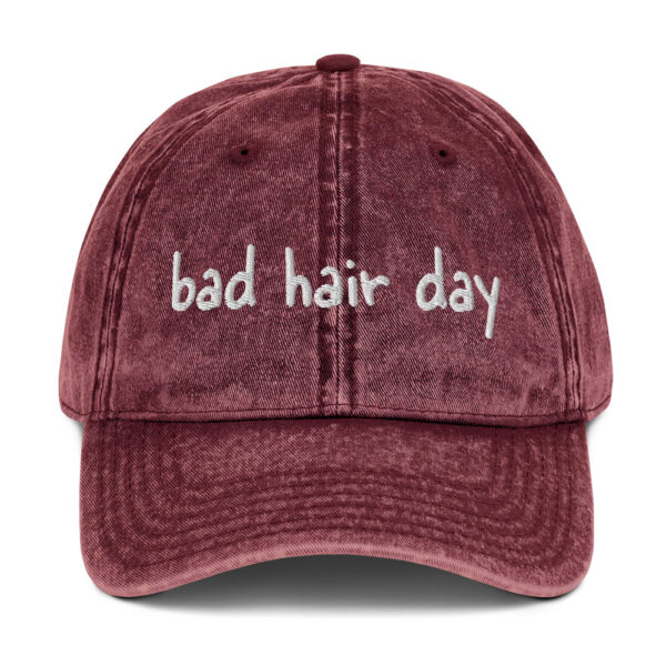 "Bad Hair Day" Vintage Cotton Twill Cap - Image 3