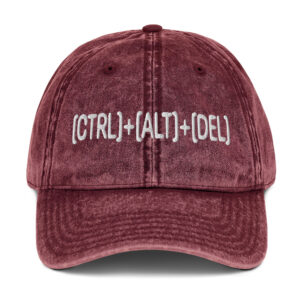 "[CTRL]+[ALT]+[DEL]" Vintage Cotton Twill Cap