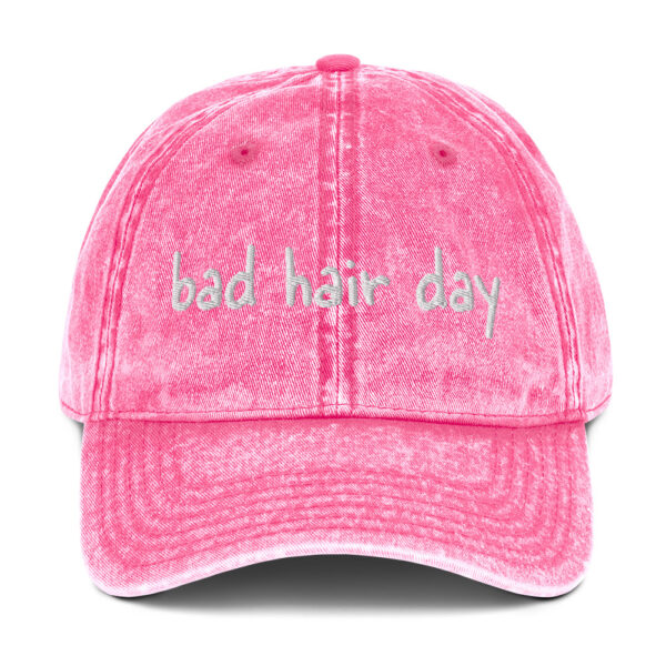 "Bad Hair Day" Vintage Cotton Twill Cap - Image 5
