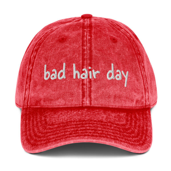"Bad Hair Day" Vintage Cotton Twill Cap - Image 4